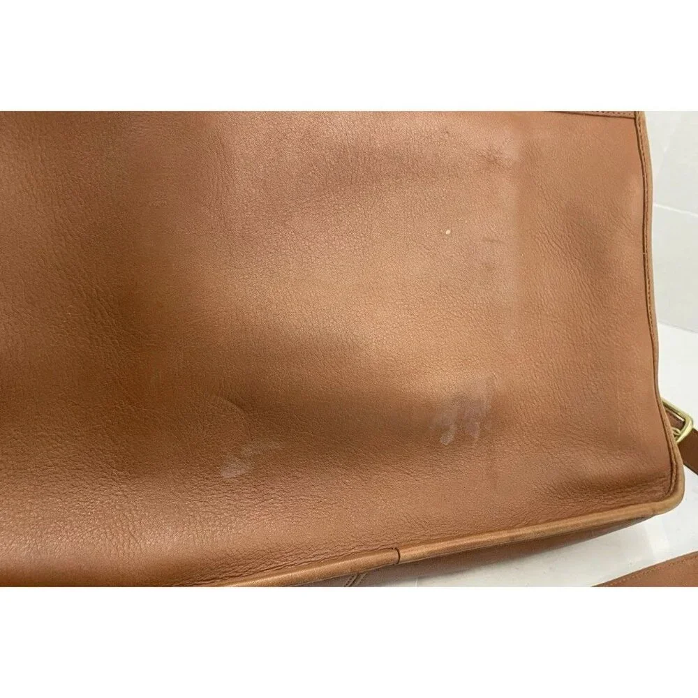 Coach Vtg Lexington British Tan Leather Briefcase Business‎ Case Office C9675